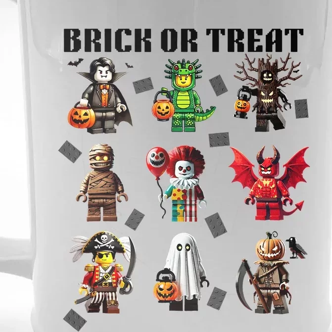 Building Bricks Halloween Brick Or Treat Costume Monsters Front & Back Beer Stein