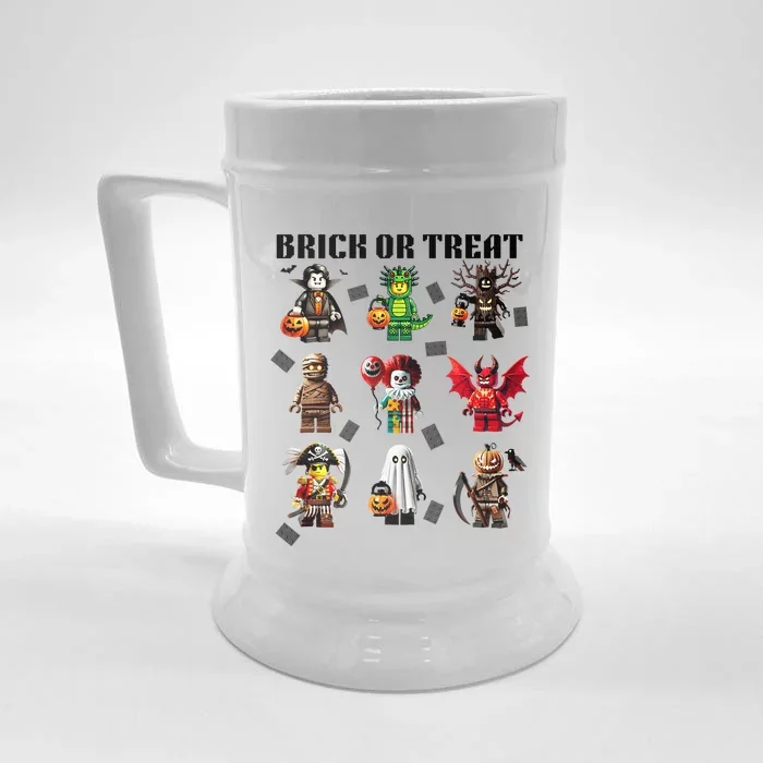 Building Bricks Halloween Brick Or Treat Costume Monsters Front & Back Beer Stein