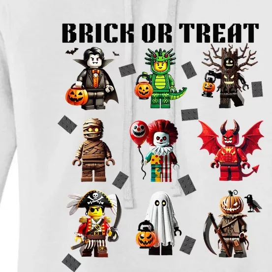 Building Bricks Halloween Brick Or Treat Costume Monsters Women's Pullover Hoodie