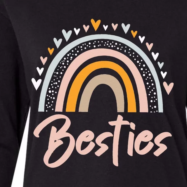 Besties BFF Heart Best Friends Bestie Womens Cotton Relaxed Long Sleeve T-Shirt