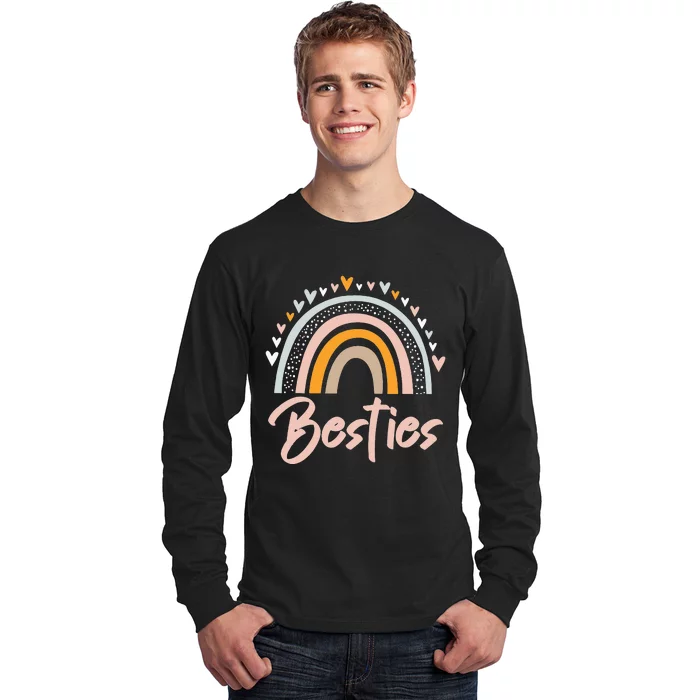 Besties BFF Heart Best Friends Bestie Long Sleeve Shirt