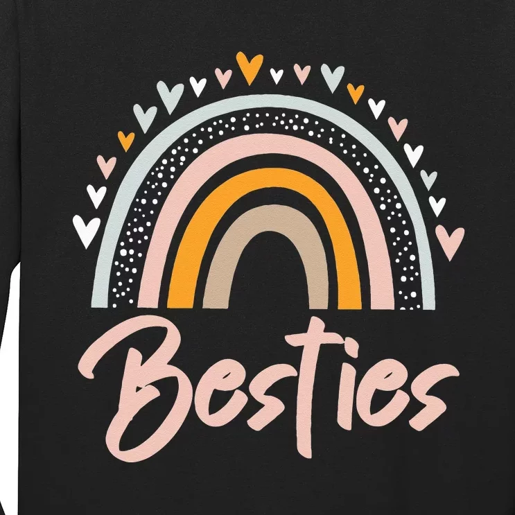 Besties BFF Heart Best Friends Bestie Long Sleeve Shirt