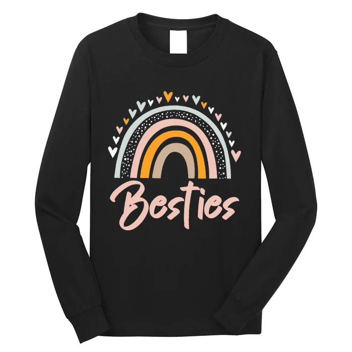 Besties BFF Heart Best Friends Bestie Long Sleeve Shirt