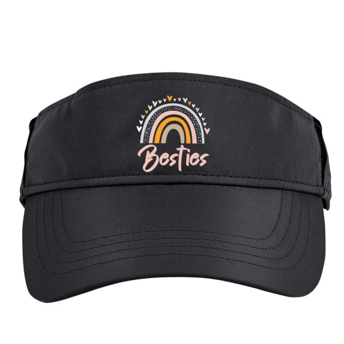 Besties BFF Heart Best Friends Bestie Adult Drive Performance Visor