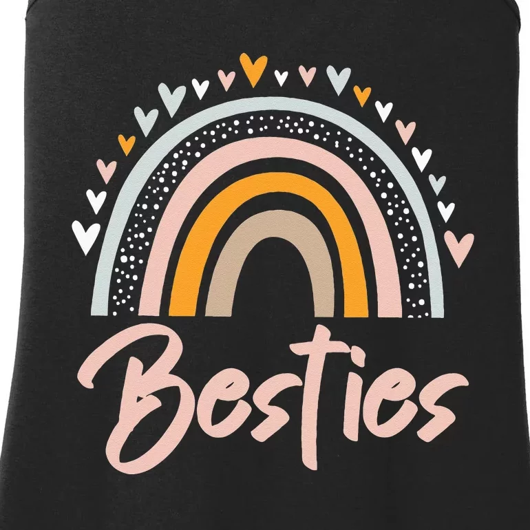 Besties BFF Heart Best Friends Bestie Ladies Essential Tank