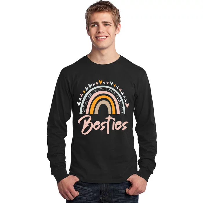 Besties BFF Heart Best Friends Bestie Tall Long Sleeve T-Shirt