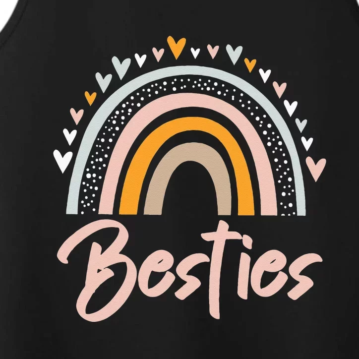 Besties BFF Heart Best Friends Bestie Performance Tank