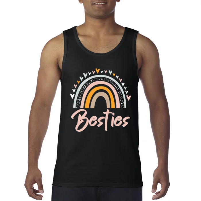 Besties BFF Heart Best Friends Bestie Tank Top