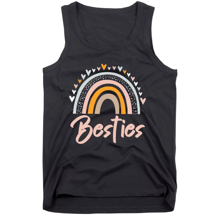 Besties BFF Heart Best Friends Bestie Tank Top