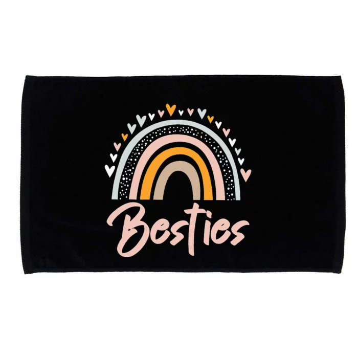 Besties BFF Heart Best Friends Bestie Microfiber Hand Towel