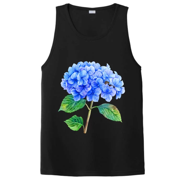 Beautiful Blue Hydrangea Flowers Performance Tank