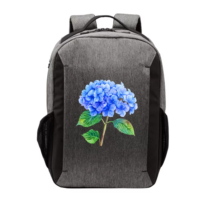 Beautiful Blue Hydrangea Flowers Vector Backpack