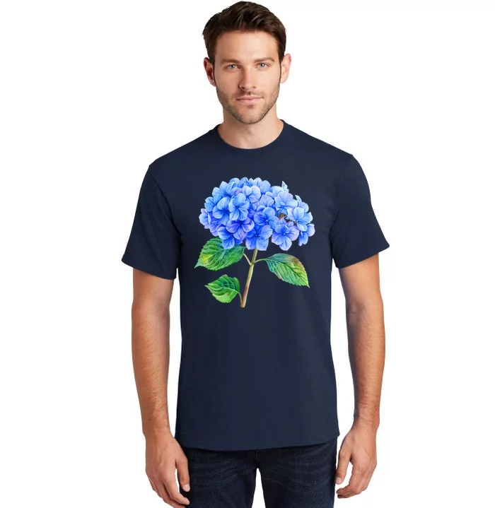 Beautiful Blue Hydrangea Flowers Tall T-Shirt