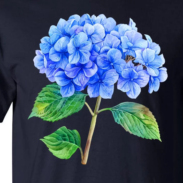 Beautiful Blue Hydrangea Flowers Tall T-Shirt