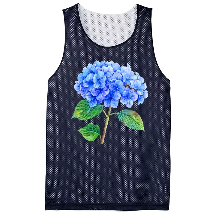 Beautiful Blue Hydrangea Flowers Mesh Reversible Basketball Jersey Tank