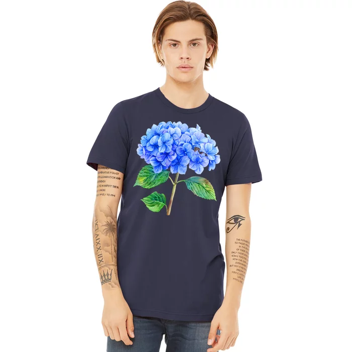 Beautiful Blue Hydrangea Flowers Premium T-Shirt