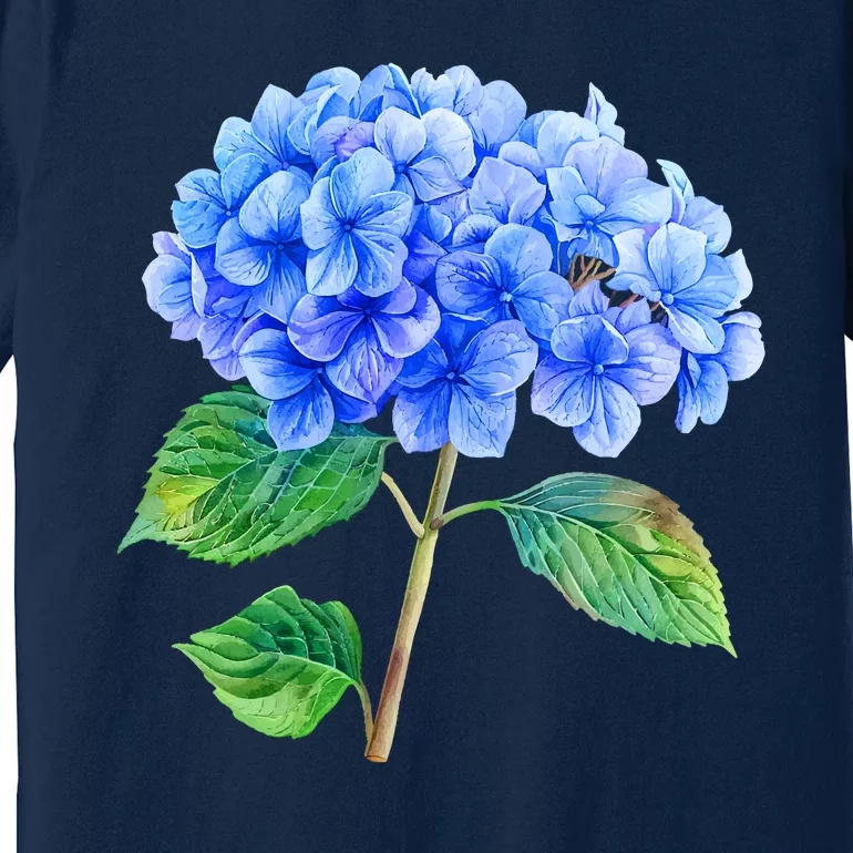 Beautiful Blue Hydrangea Flowers Premium T-Shirt