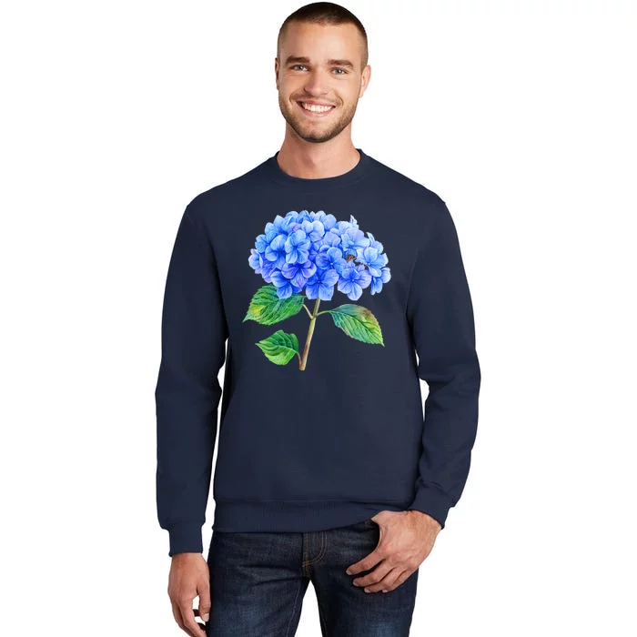 Beautiful Blue Hydrangea Flowers Tall Sweatshirt