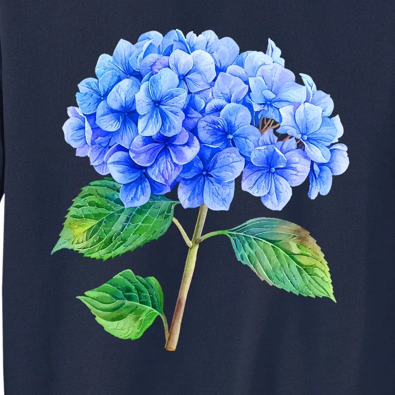 Beautiful Blue Hydrangea Flowers Tall Sweatshirt