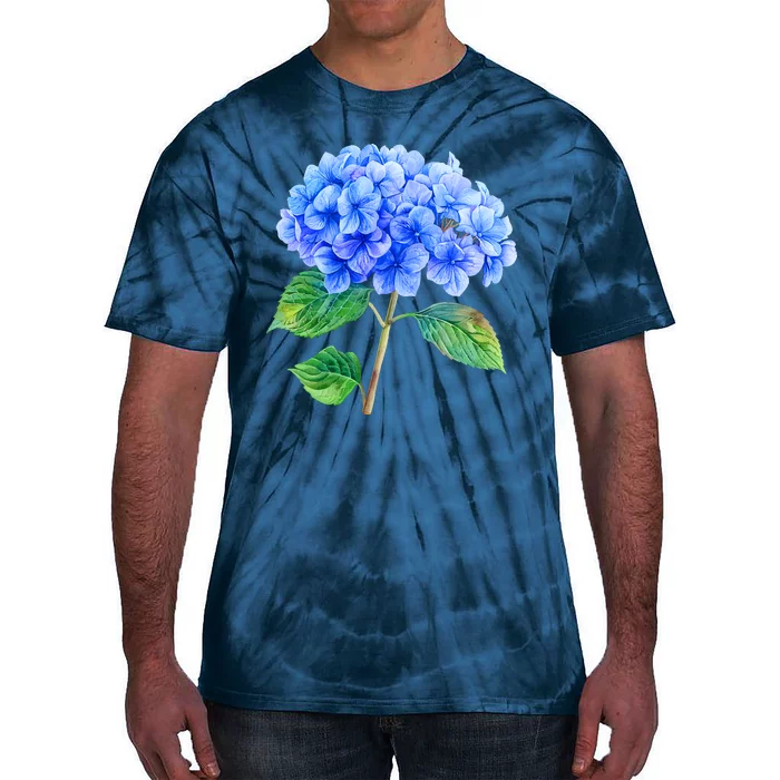 Beautiful Blue Hydrangea Flowers Tie-Dye T-Shirt