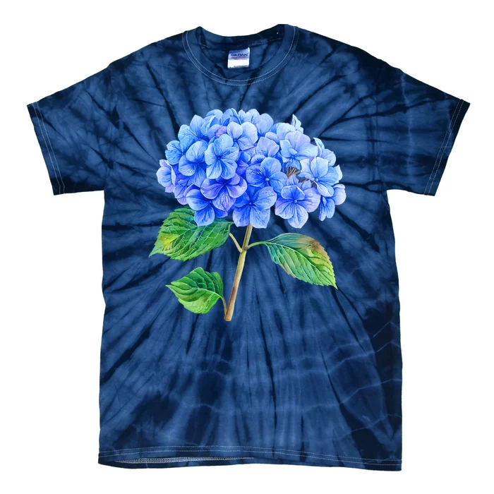 Beautiful Blue Hydrangea Flowers Tie-Dye T-Shirt