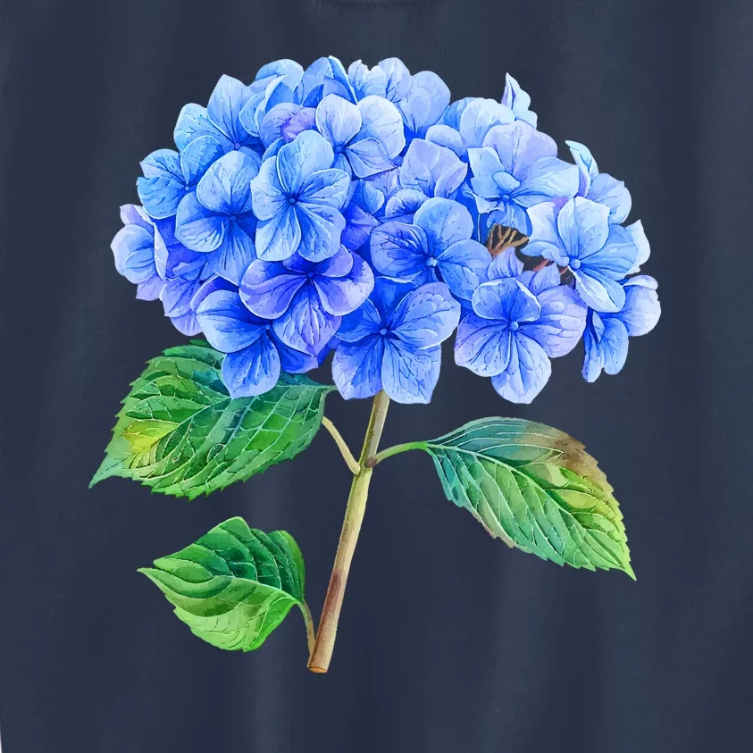 Beautiful Blue Hydrangea Flowers Kids Sweatshirt