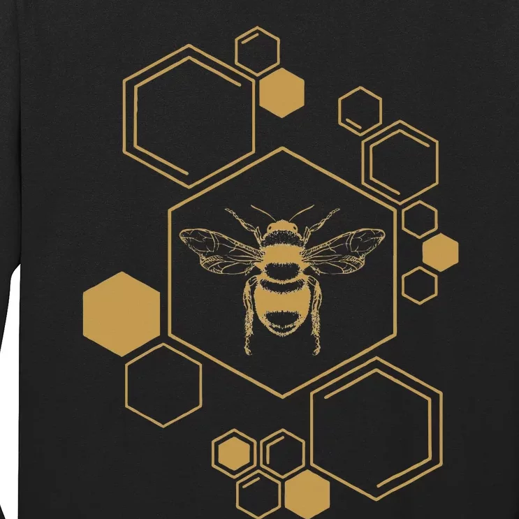 Bee Beekeeping Honeycomb Honey Beekeeper Bee Long Sleeve Shirt