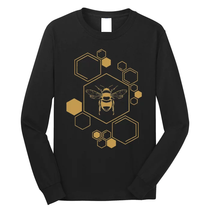 Bee Beekeeping Honeycomb Honey Beekeeper Bee Long Sleeve Shirt