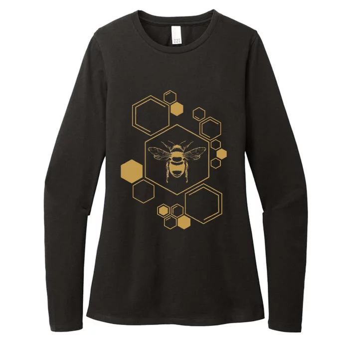 Bee Beekeeping Honeycomb Honey Beekeeper Bee Womens CVC Long Sleeve Shirt