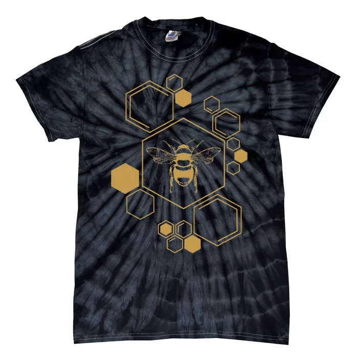 Bee Beekeeping Honeycomb Honey Beekeeper Bee Tie-Dye T-Shirt