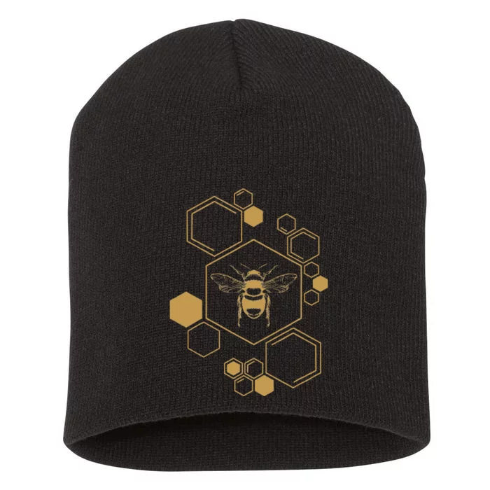 Bee Beekeeping Honeycomb Honey Beekeeper Bee Short Acrylic Beanie