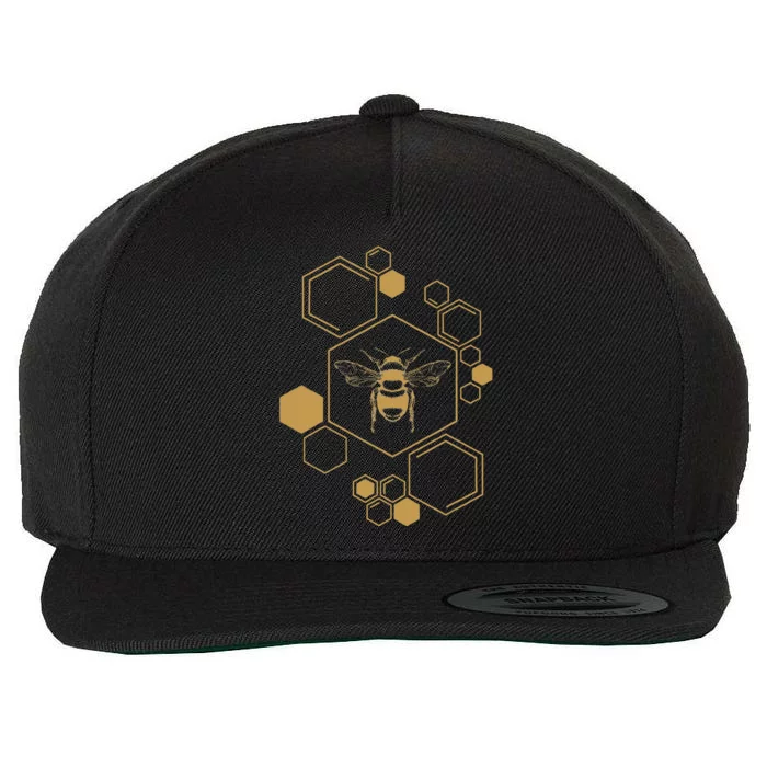 Bee Beekeeping Honeycomb Honey Beekeeper Bee Wool Snapback Cap