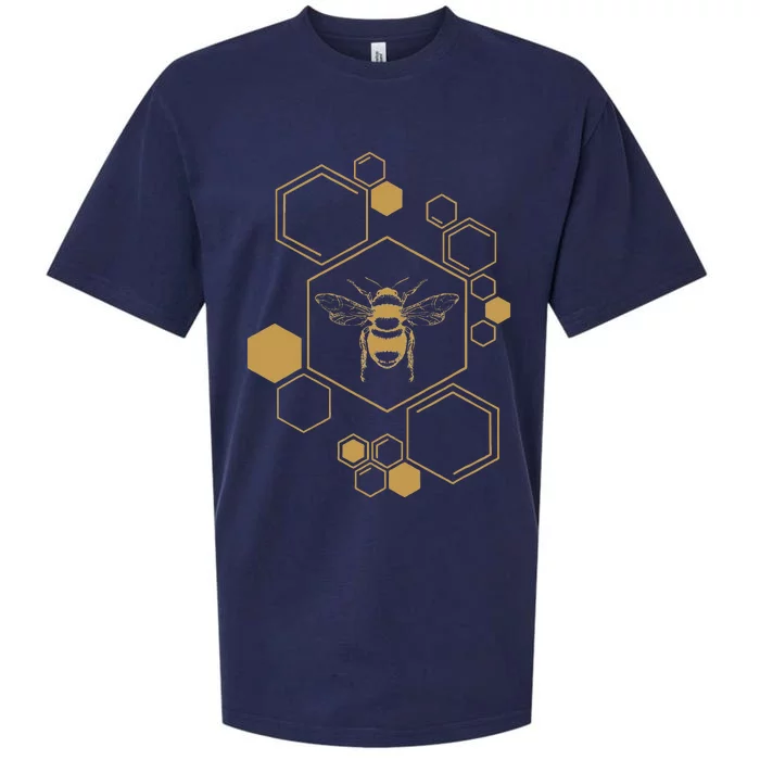 Bee Beekeeping Honeycomb Honey Beekeeper Bee Sueded Cloud Jersey T-Shirt