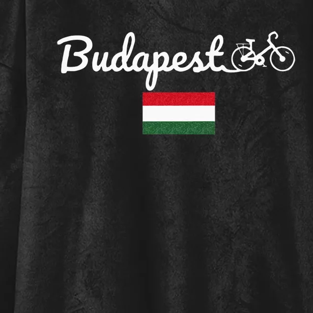 Bike Budapest Hungary Biking Cycling Bike Lover Hooded Wearable Blanket