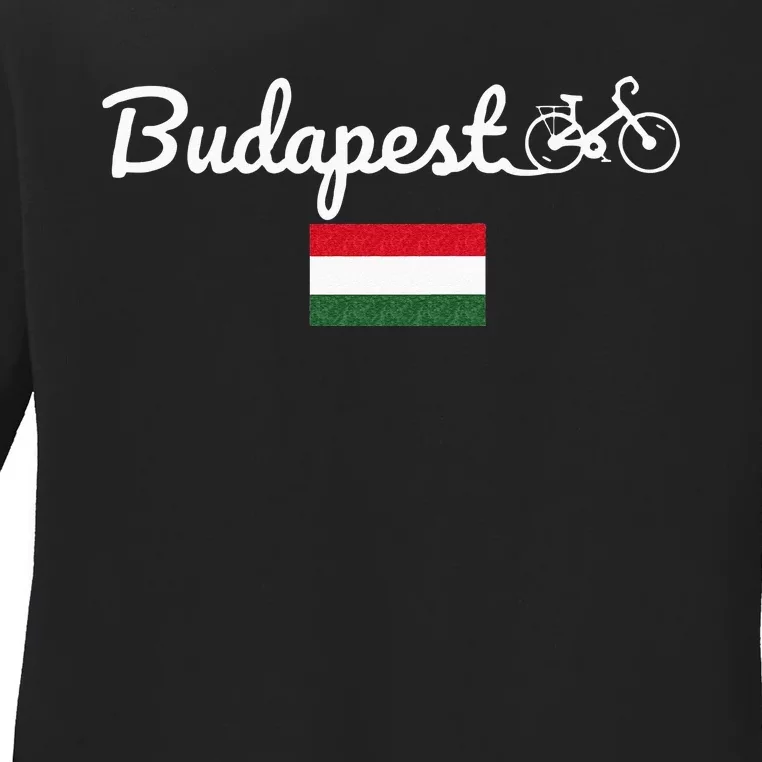 Bike Budapest Hungary Biking Cycling Bike Lover Ladies Long Sleeve Shirt