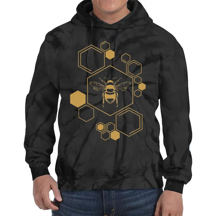 Bee Beekeeping Honeycomb Honey Beekeeper Bee Tie Dye Hoodie