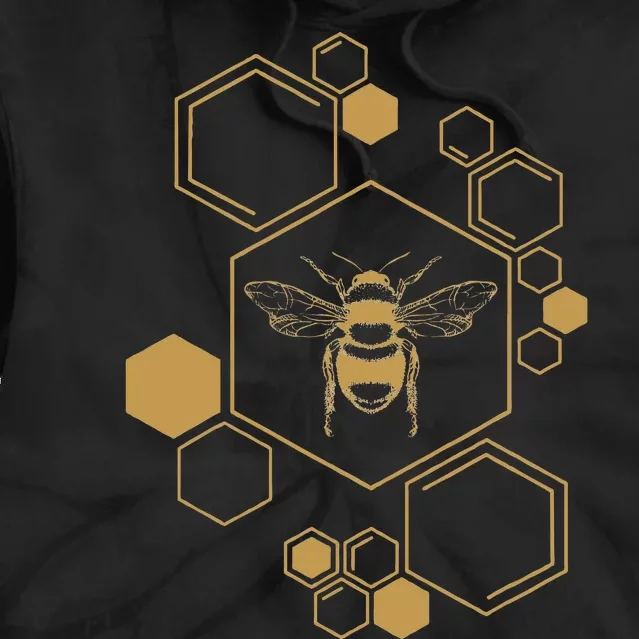 Bee Beekeeping Honeycomb Honey Beekeeper Bee Tie Dye Hoodie