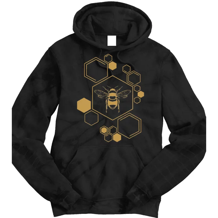 Bee Beekeeping Honeycomb Honey Beekeeper Bee Tie Dye Hoodie