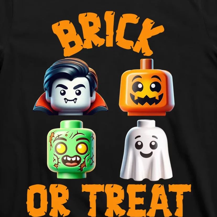 Building Bricks Halloween Costume Brick Or Treat Monsters T-Shirt