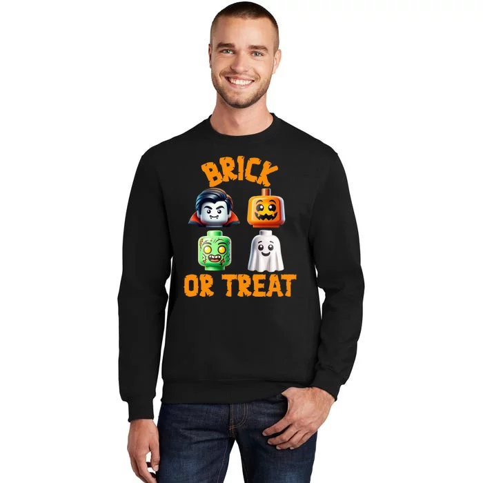 Building Bricks Halloween Costume Brick Or Treat Monsters Tall Sweatshirt