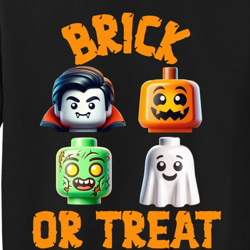 Building Bricks Halloween Costume Brick Or Treat Monsters Tall Sweatshirt