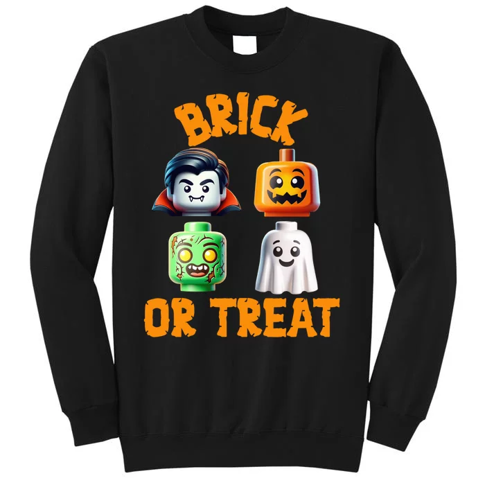 Building Bricks Halloween Costume Brick Or Treat Monsters Tall Sweatshirt