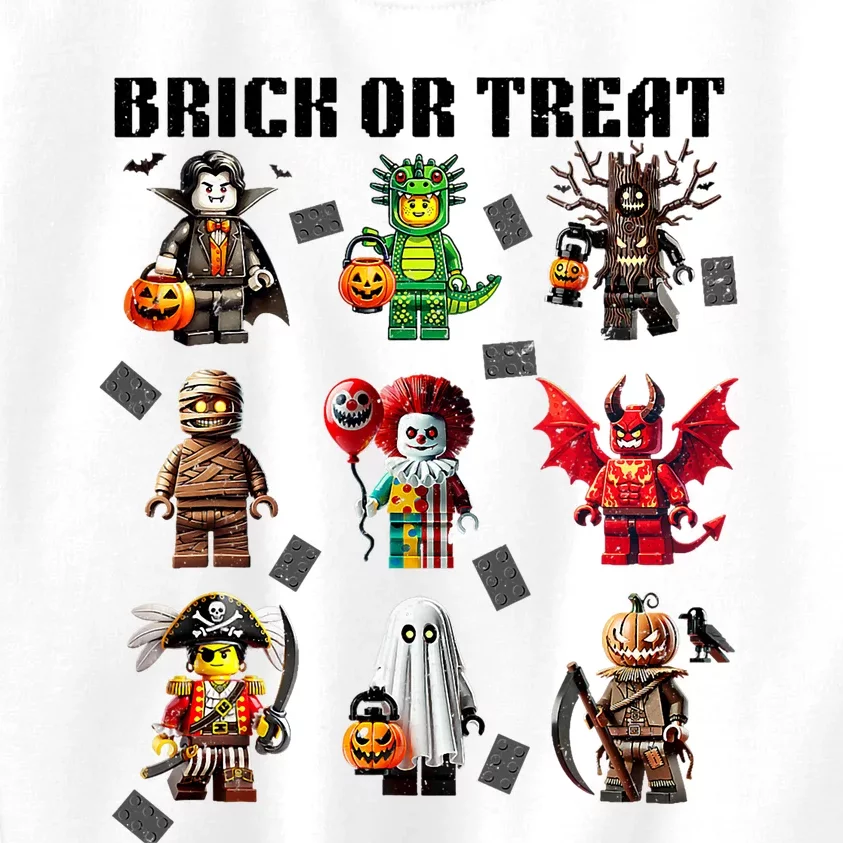 Building Bricks Halloween Brick Or Treat Costume Monsters Kids Sweatshirt