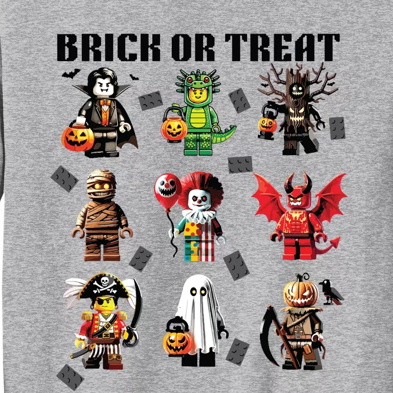 Building Bricks Halloween Brick Or Treat Costume Monsters Tall Sweatshirt