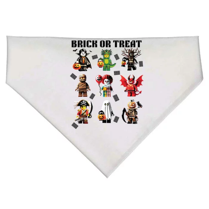 Building Bricks Halloween Brick Or Treat Costume Monsters USA-Made Doggie Bandana