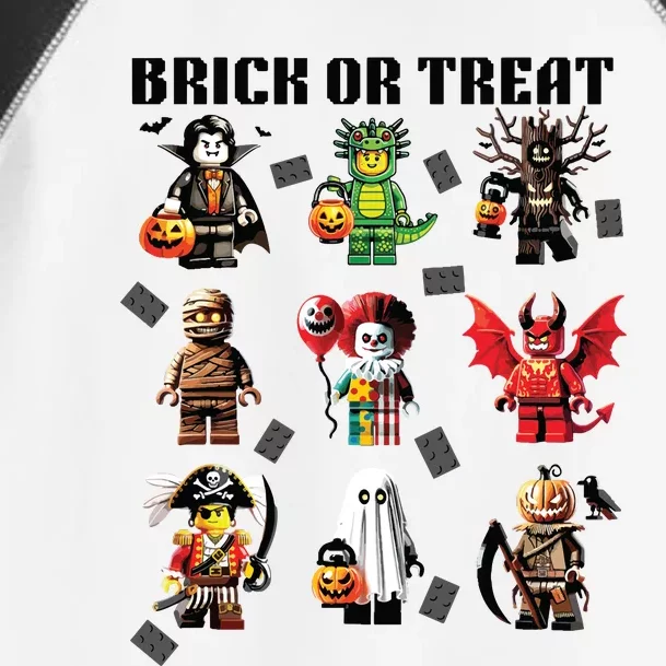 Building Bricks Halloween Brick Or Treat Costume Monsters Toddler Fine Jersey T-Shirt