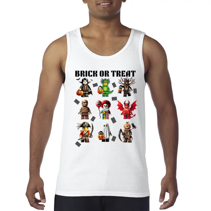 Building Bricks Halloween Brick Or Treat Costume Monsters Tank Top