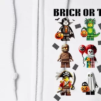 Building Bricks Halloween Brick Or Treat Costume Monsters Full Zip Hoodie