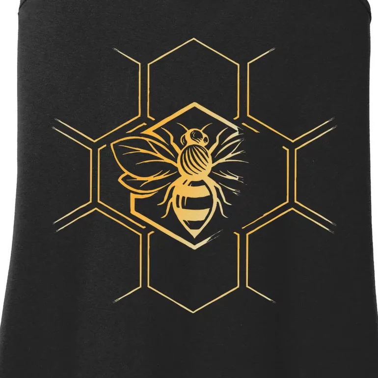 Beekeeper Beekeeping Honeycomb Love For Bees Ladies Essential Tank