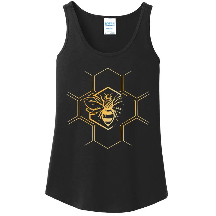 Beekeeper Beekeeping Honeycomb Love For Bees Ladies Essential Tank